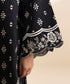 Women's Unstitched Khaddar Embroidered Black 2 Piece Suit